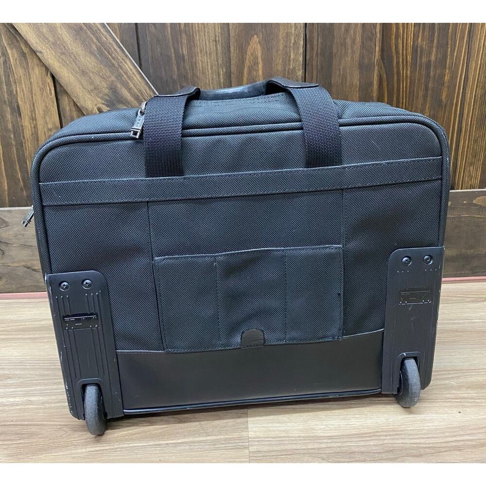 Tumi Alpha Deluxe expandable 2-wheel nylon canvas carry-on travel bag briefcase - Picture 4 of 9